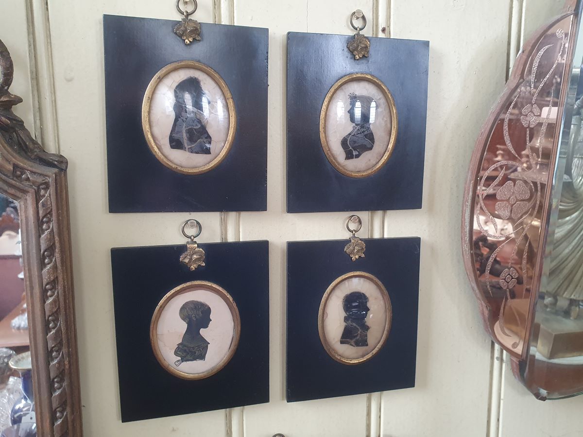 Thomas Burningham & Family - Set Of Four Silhouettes